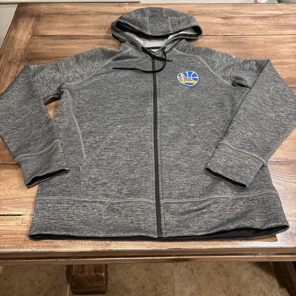 Golden State Warriors Mens XL NBA Basketball Full Zip Hoodie Adidas Climate